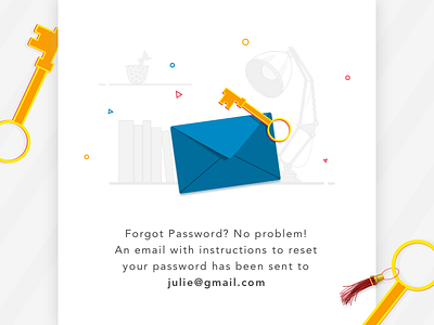 Forgot Password? drawing envelope illustration key mobile sketch uiux user interface