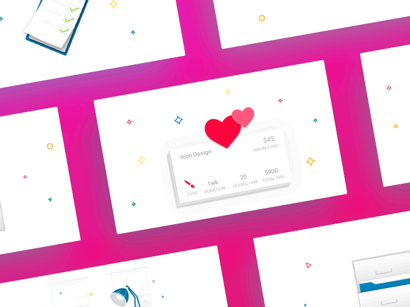 Tiny Illustrations android cards files illustrations material design mobile design office organization