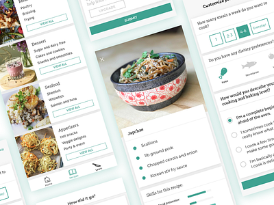 Recipe App app cooking food ios list mobile design recipe user interface