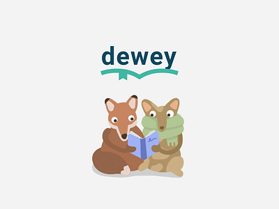 Dewey animal illustration animals animation app store design appstore book club books colorful ios mobile reading reading app ui ux