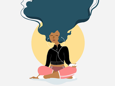 Prezence illustration meditation meditation app relax yoga
