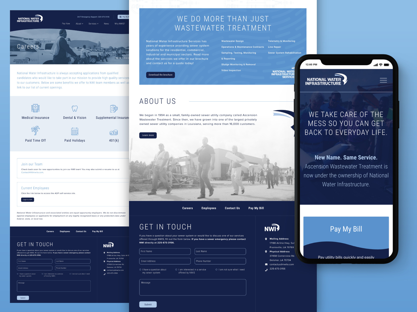 National Water Infrastructure site by Mollie Landry on Dribbble