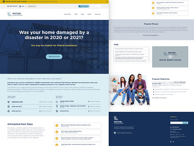 Restore Louisiana Website content strategy illustration ui ux visual design website design