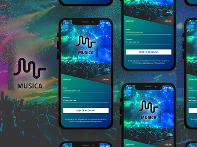 Music App Sign Up Screen app design figma hello login login form signup signupform sketch ui uidesign ux uxdesign