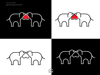 elephant Love Design 3d branding design graphic design illustration logo logo maker ty typography ui ux vector