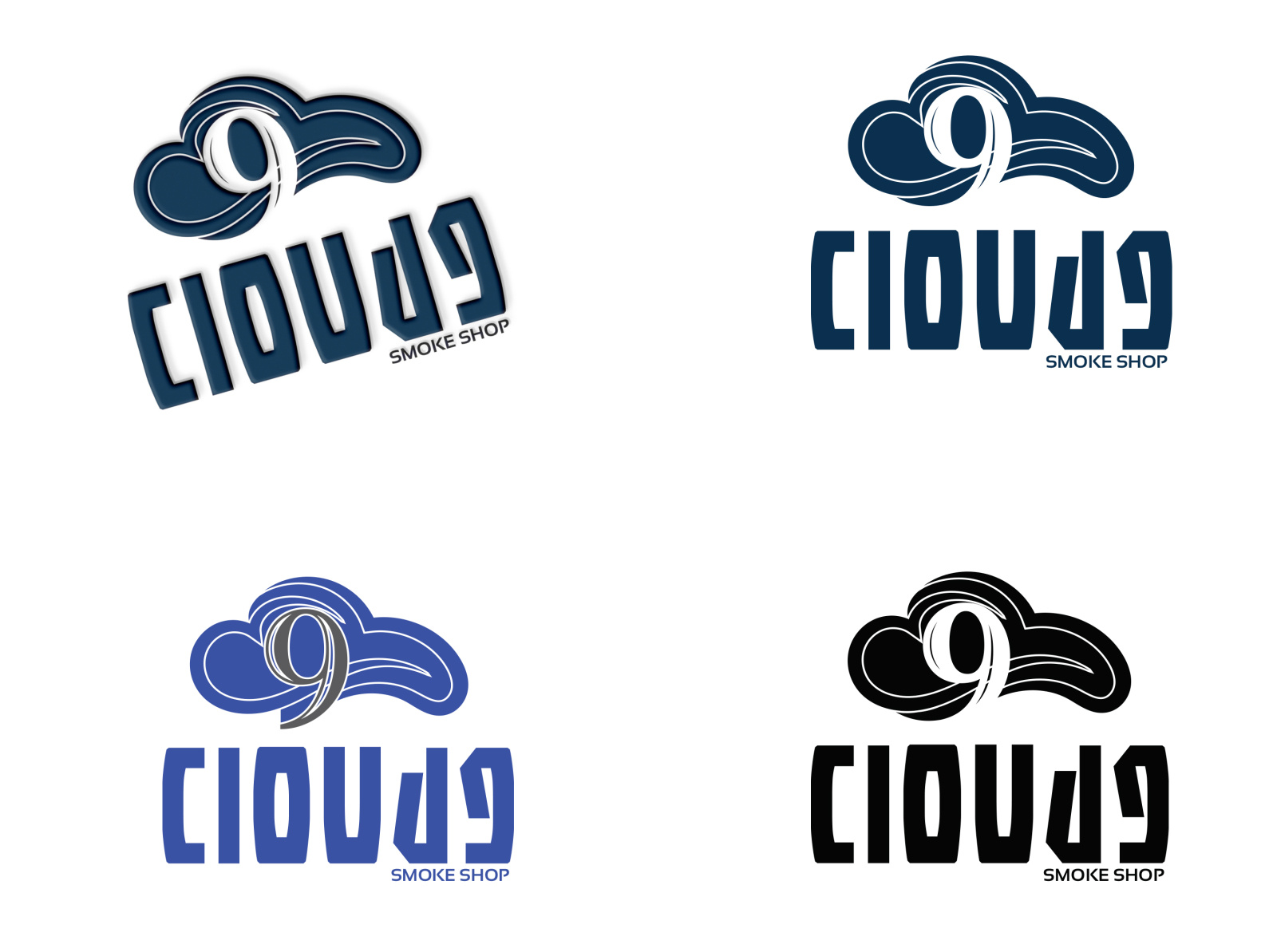 Logo Design (Cloud 9 Smoke Shop) by Mohammad Mubarak Hossain on Dribbble