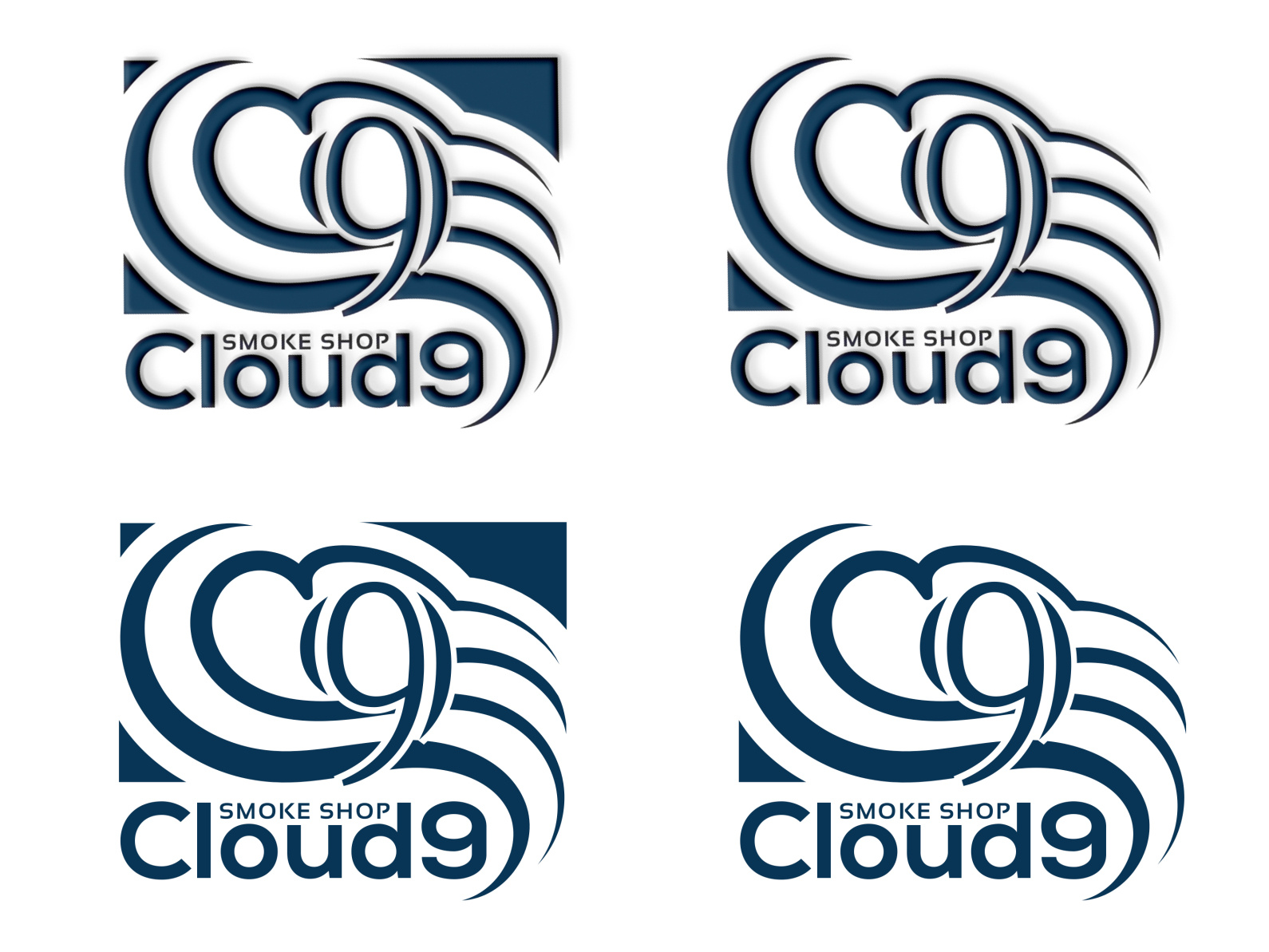 Logo Design (Cloud 9 Smoke Shop) by Mohammad Mubarak Hossain on Dribbble