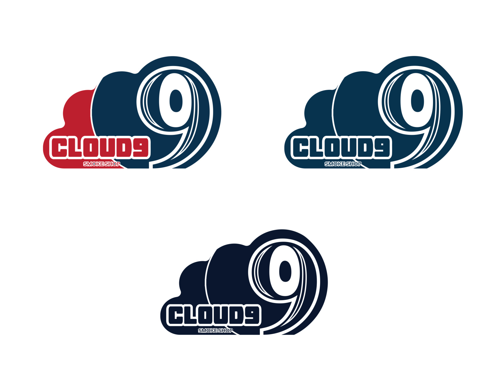 Logo Design (Cloud 9 Smoke Shop) by Mohammad Mubarak Hossain on Dribbble