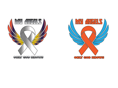 Design (Cancer Ribbon Angel Wings) branding design graphic design illustration typography vector