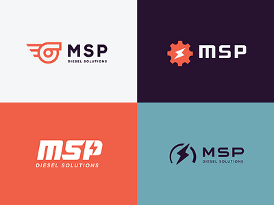 MSP logos auto car diesel gear lightning bolt logo memphis speed wheel