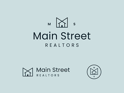 Main Street Logo house logo realtor realtors