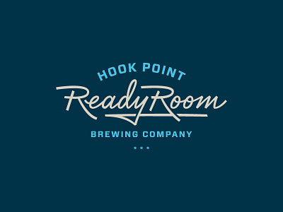 Ready Room Logo aviation beer brewery custom type logo memphis navy