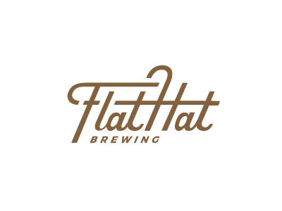 Flat Hat Brewing aviation beer brand brewery logo type