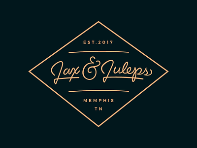 JJ Logo 2 diamond jax juleps logo memphis script type