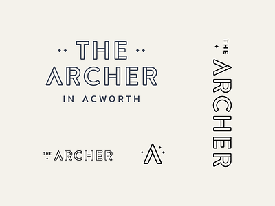 The Archer Logo apartments archer archery brand camping logo logo family star tent