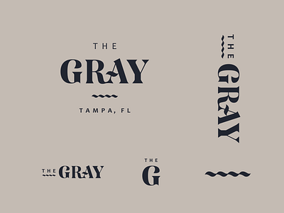 The Gray Logo branding florida gray logo ocean serif tampa wave