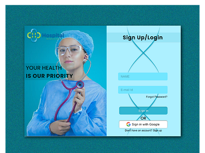#1 Hospital Sign up Page