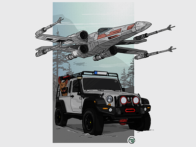 Vehicle Render: Wrangler handdrawn illustration jeep jeep wrangler vector