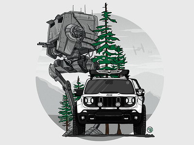 Vehicle Render: Jeep Renegade illustration jeep jeep renegade renegade starwars vector