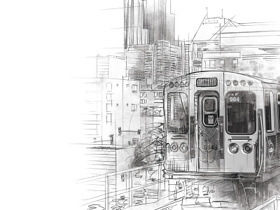 Chicago Illustration "L" chicago cta illustration the l