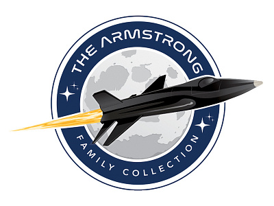 Armstrong Family Collection Emblem armstrong illustration jet moon space vector x 15