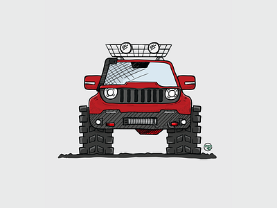 Rugged Renegade WIP handdrawn illustration jeep jeep renegade vector