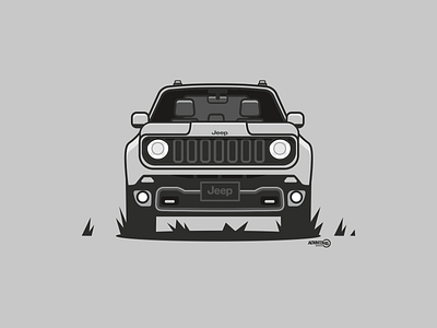 Jeep Renegade illistration illustration jeep renegade vector