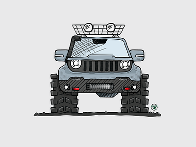 Rugged Renegade illustration jeep renegade vector