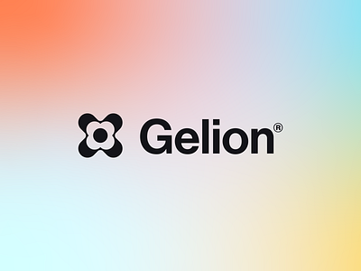 Gelion Logomark atom brand branding energy futuristic gradient background innovative logo logomark modern mono monotone nucleus science symbol tech