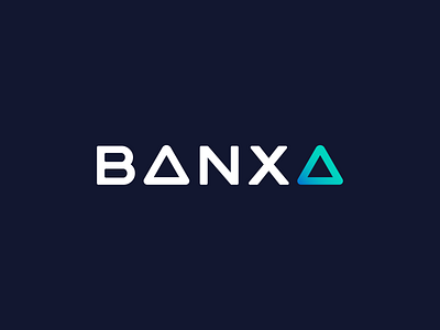 Banxa Wordmark brand branding brandmark finance futuristic gradient logo modern tech wordmark