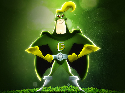 Heroi Verde app art cartoon character design game ilustration vector