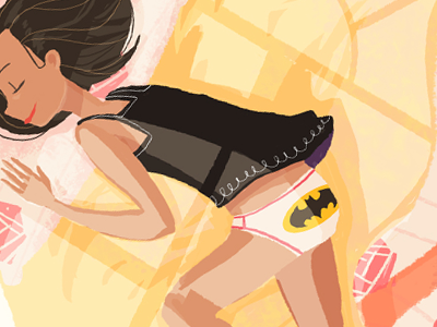 Batman Panties batman digital illustration panty sleeping