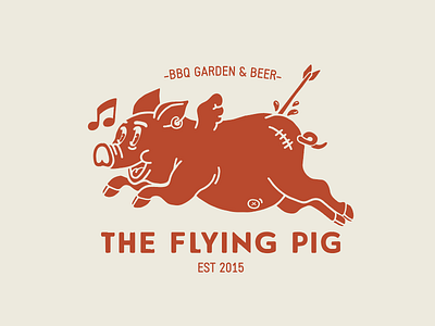 The Flying Pig Logo brand branding flying pig identity logo