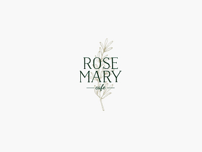 Rosemary Cafe Logo brand branding cafe identity logo rosemary