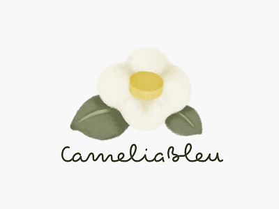 Camelia Bleu Bakery Logo bakery brand branding camelia bleu flower identity logo