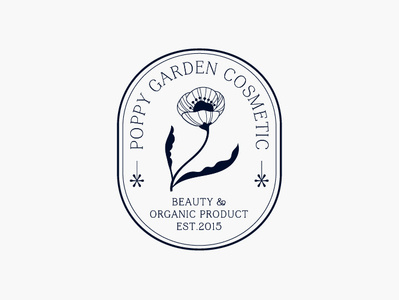 Poppy Garden Cosmetic beauty branding cosmetic logo organic