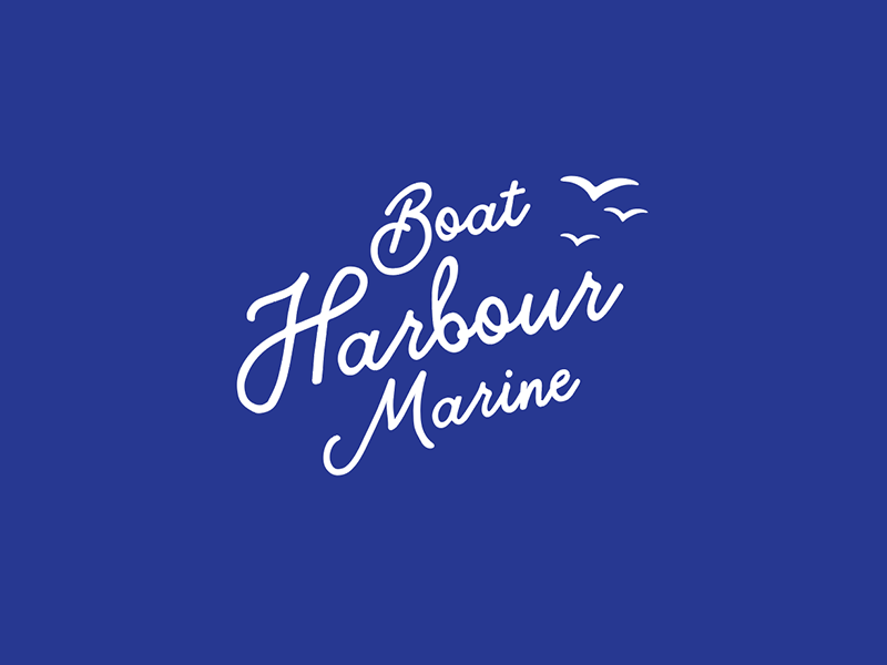 Boat Harbour Marine blue boat brand branding design harbour identity logo marine vector