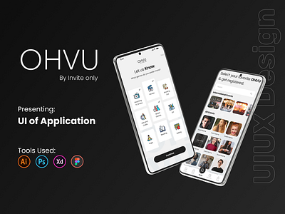 OHVU Events Booking Application attractive cool figma graphic design minimalist mobile application design sleak ui uiux uiuxdesign user experience user interface