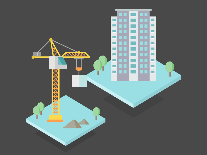 BTO construction bto construction crane hdb illustration