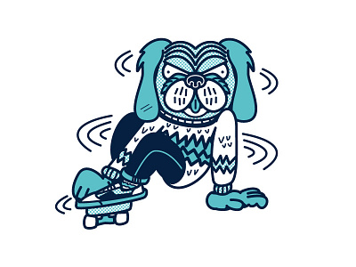 Dogtown dog dogtown illustration skate vans vector