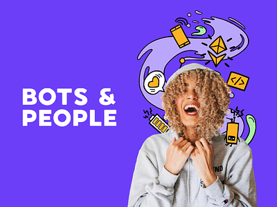 Bots & People Illustrations branding colors cute design illustration illustrator robots sticker