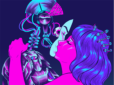 Robot Love color debate editorial illustration future illustration illustrator technology