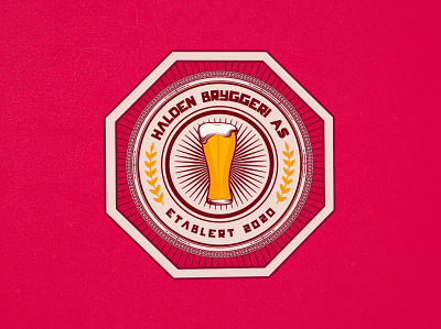 Halden Bryggeri AS badge beer borydesign label propaganda retro russia