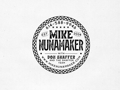 Mike Nunamaker Real Estate Stickers badge borydesign circle retro vintage