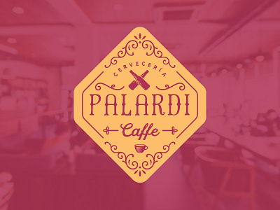 Palardi Caffe badge beer coffee retro vintage