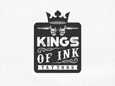 Kings of Ink badge borydesign logo retro tattoo vintage