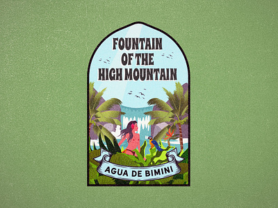 Fountain of the high mountain indian label nude water waterfall