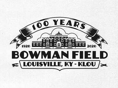 Bowman Field 100 years celebration logo.