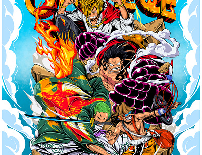 Onepiece 3d adobe animation art artist branding culture design draw fresco graphic design illustration japan japanese logo manga motion graphics onepiece ui vector