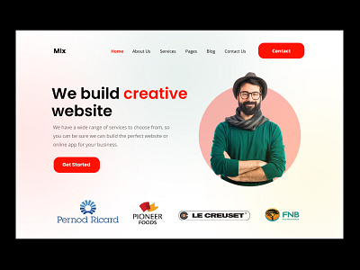 Creative Web Agency Landing Page Header agency creative agency creative landing page header design header header design landing landing page ui ux web agency